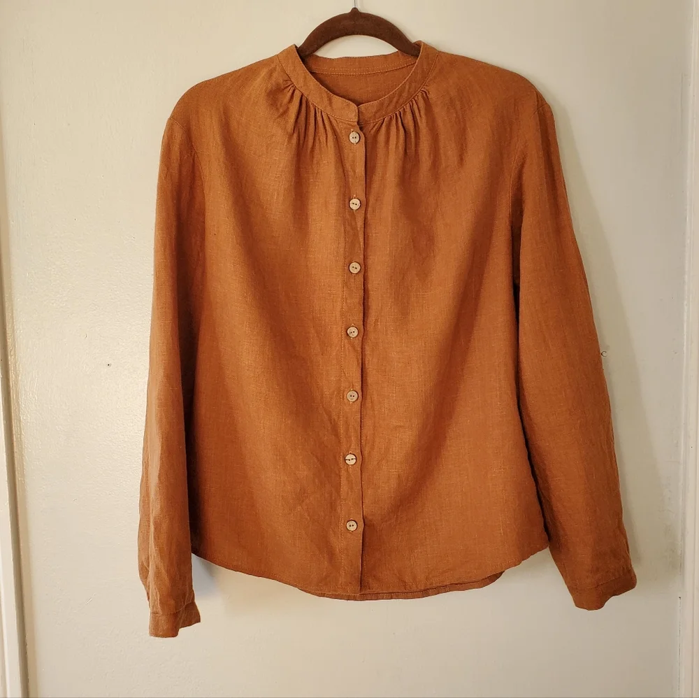 handmade linen womens tsiomik kids blouse - Picture 1 of 16